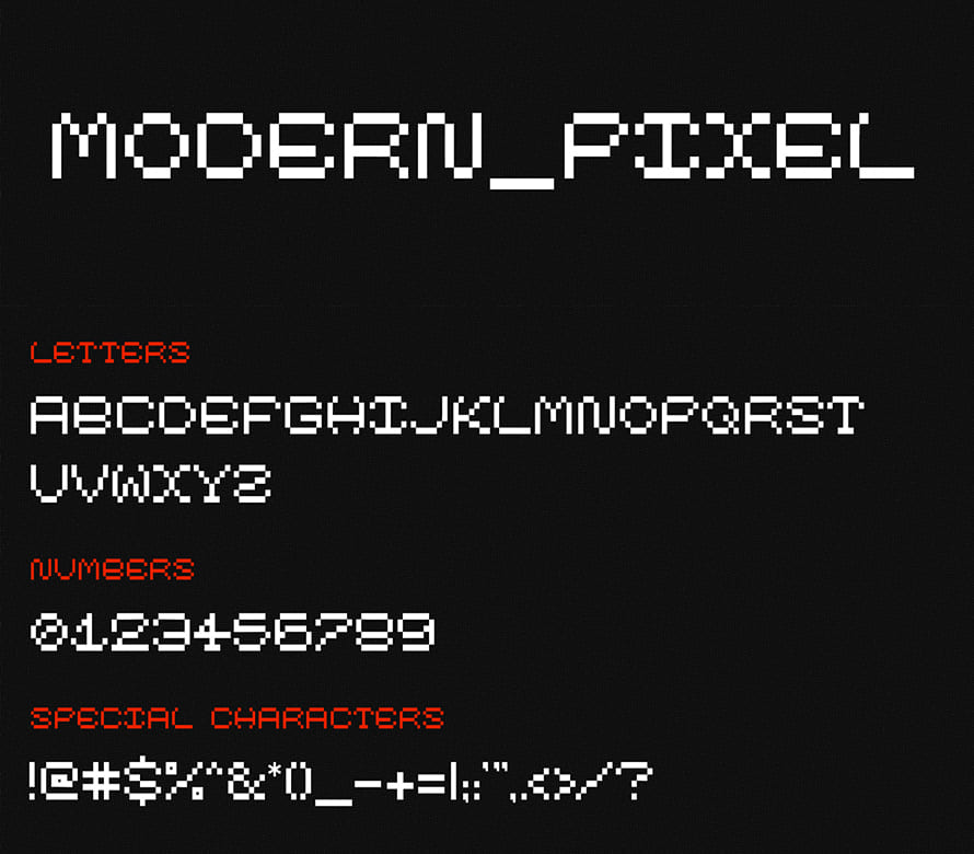 Modern Pixel Free Font