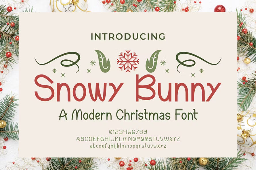 Snowy Bunny A Modern Christmas Font