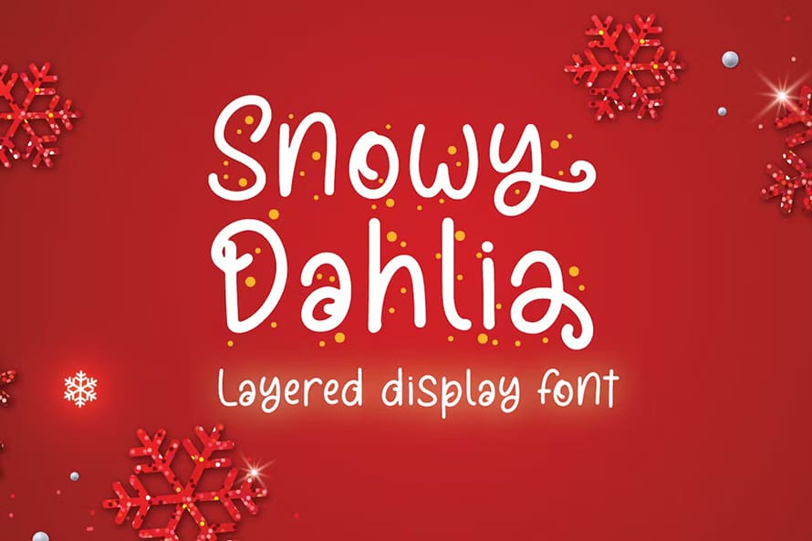 Snowy Dahlia Christmas Font