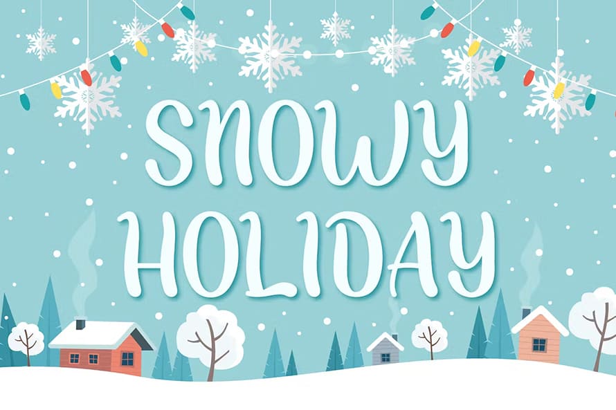 Snowy Holiday Display Font