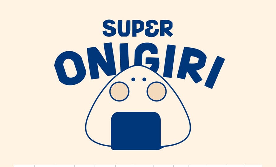 Super Onigiri Font