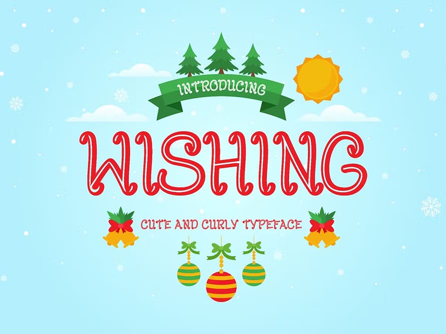 Wishing Curly Decorative Christmas Font
