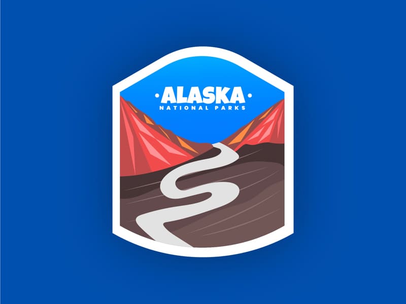 Alaska National Parks Badges by John Melad