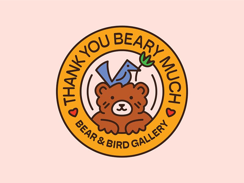 Bear and Bird Gallery Badge by Damian Orellana