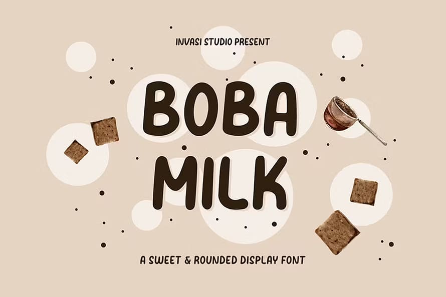 Boba Milk Sweet Rounded Font
