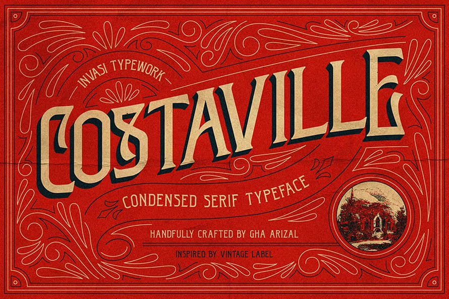 Costaville Vintage Condensed Font