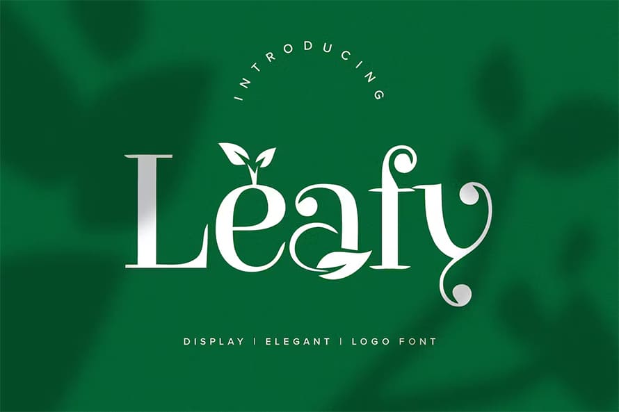 Leafy Logo Font Font