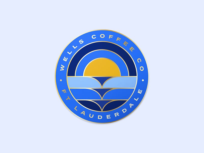 Wells Coffee Badge by Steve Wolf