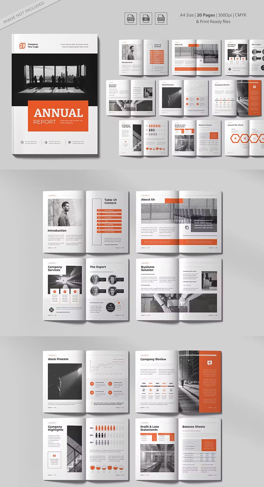 Corporate Annual Report Template (20 Pages)