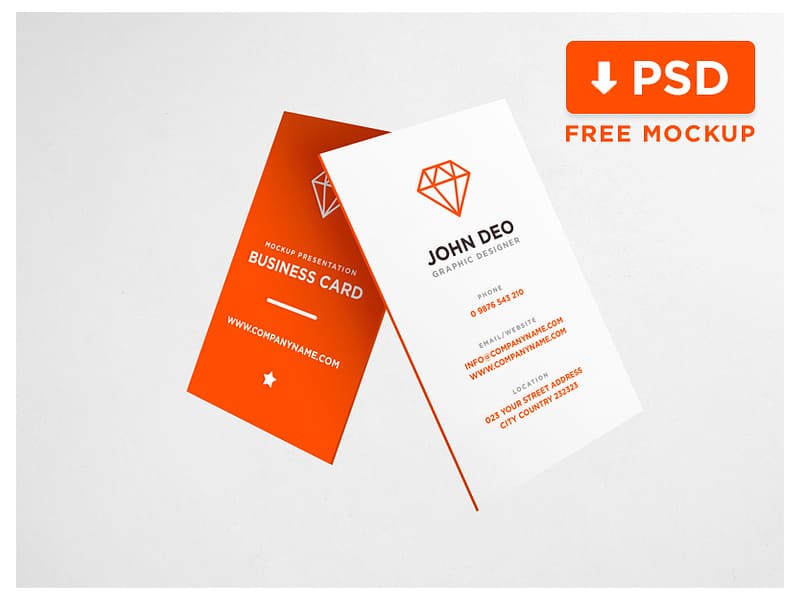 Business Card Mockup PSD Download Free