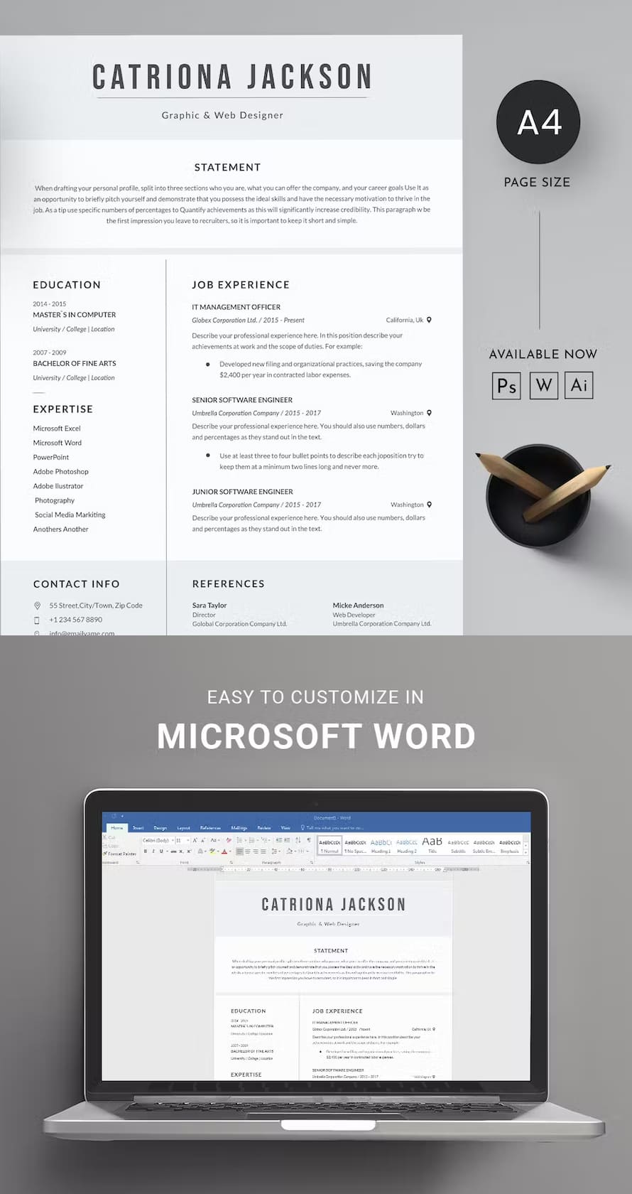 Cv Resume Templates With Cover Template