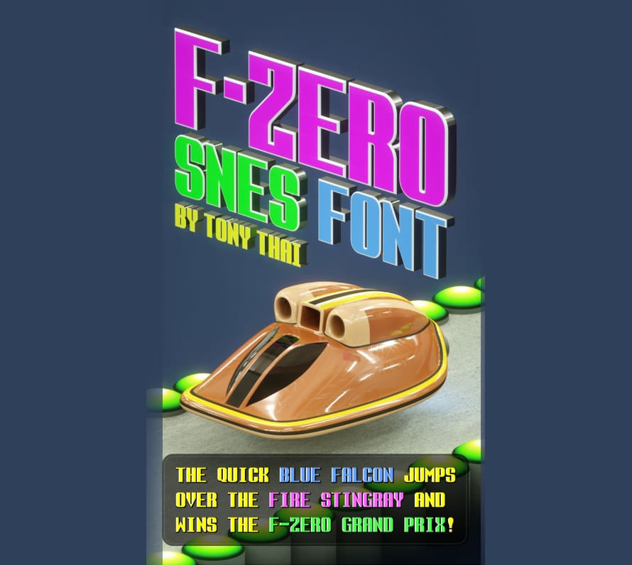 F Zero SNES Free Font