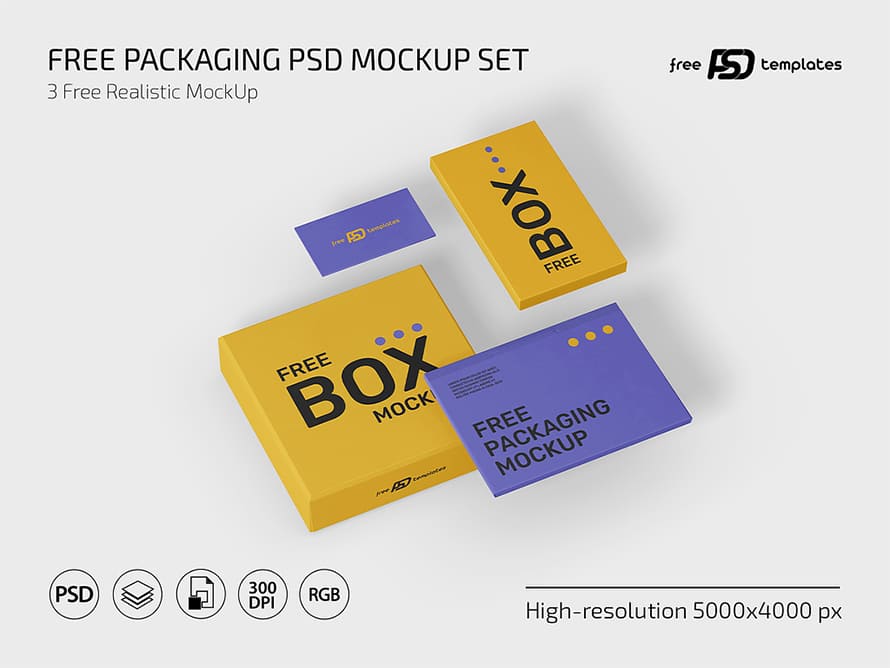 Free Packaging PSD Mockup