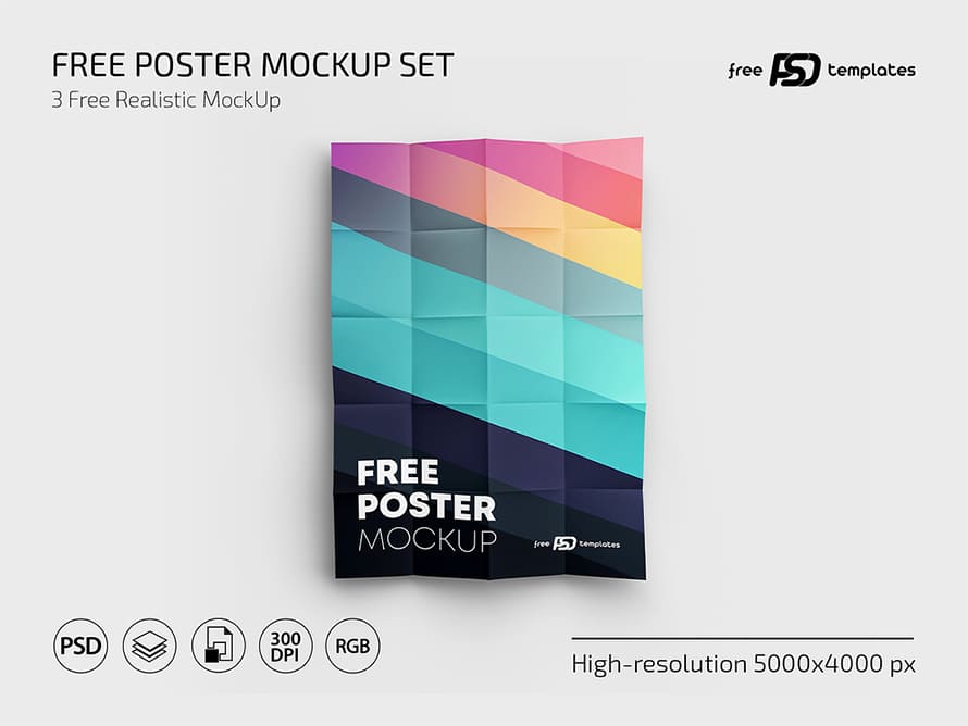 Free PSD Poster Mockup