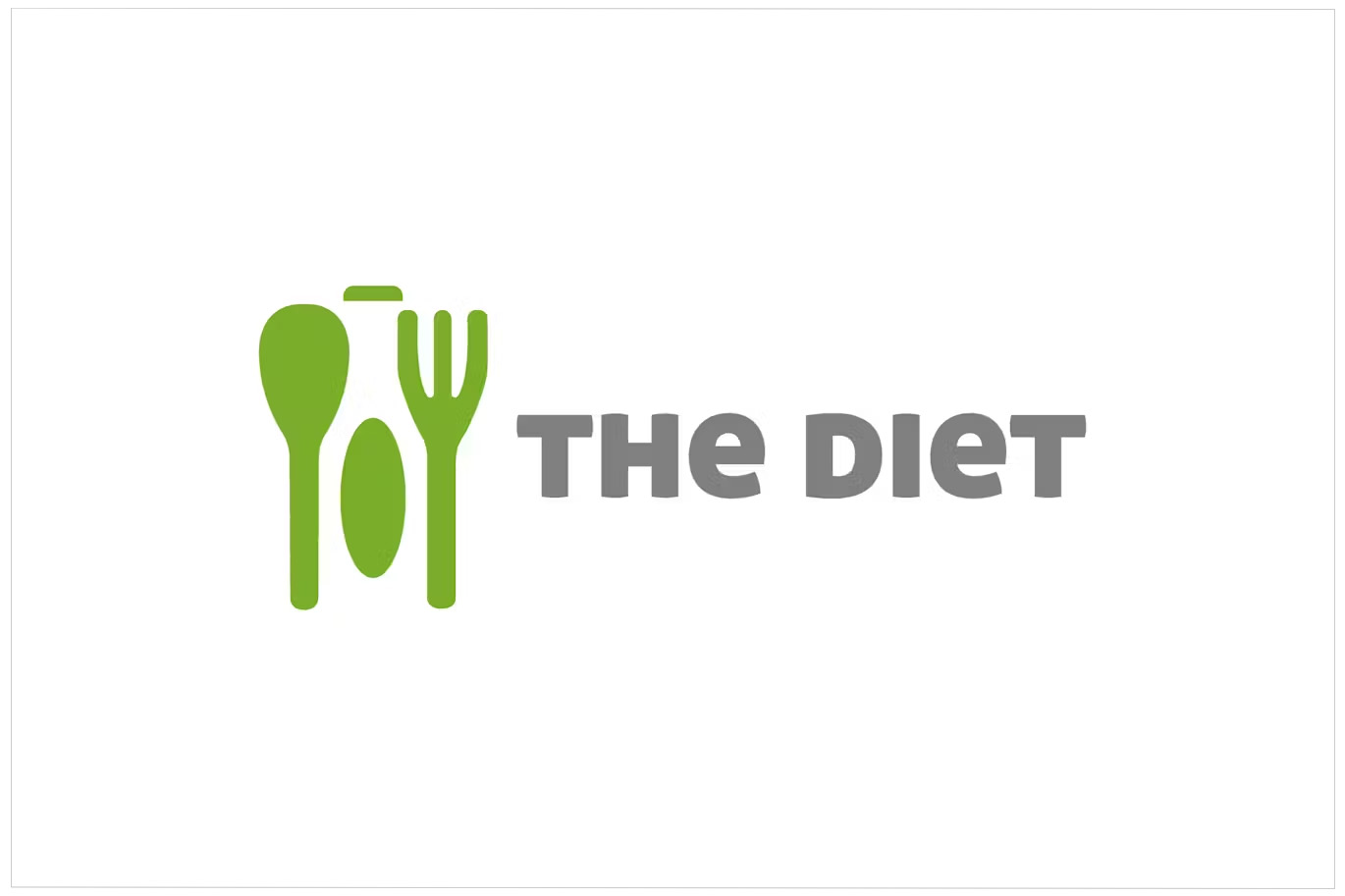Modern Healthy Diet Negative Space Logo