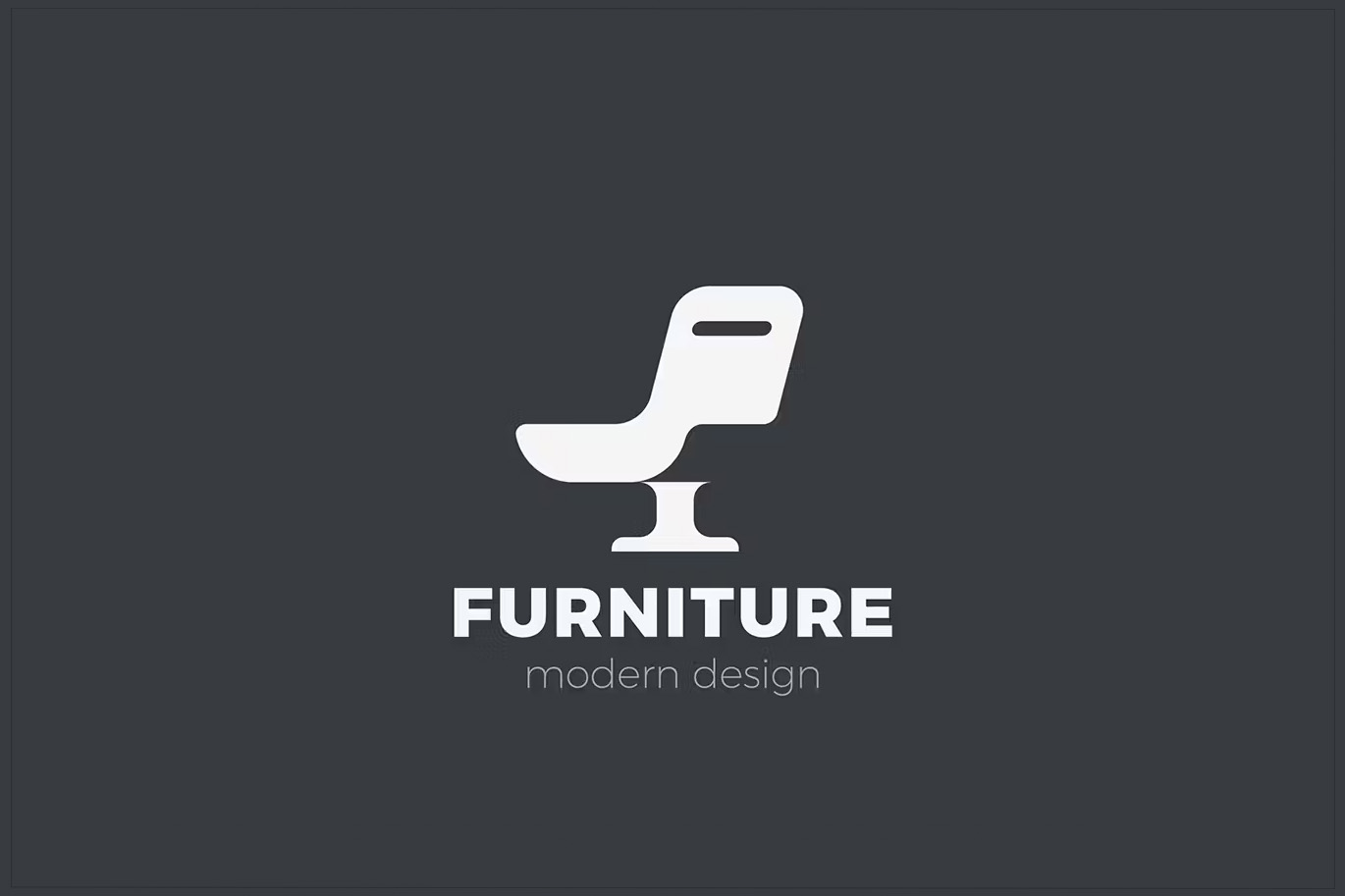 Negative Space Logo Armchair Furniture Chair