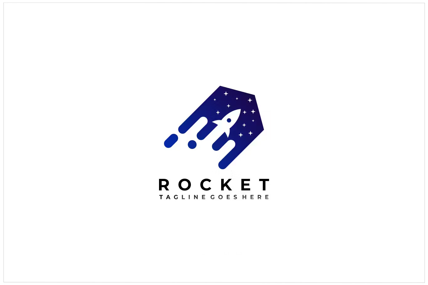 Rocket Negative Space Logo