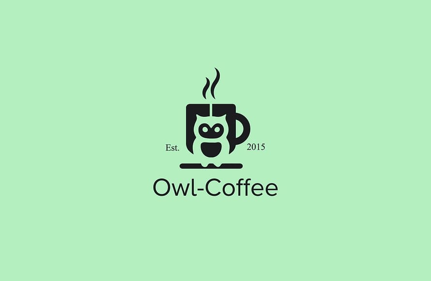 Negative Space Owl Coffee Logo Design by sulismartin