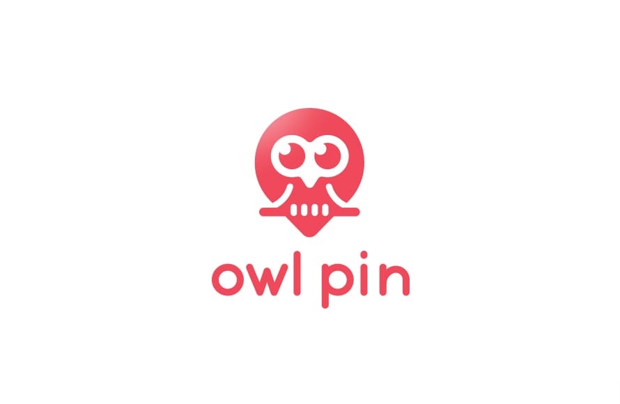 Owl Pin logo design by Manu