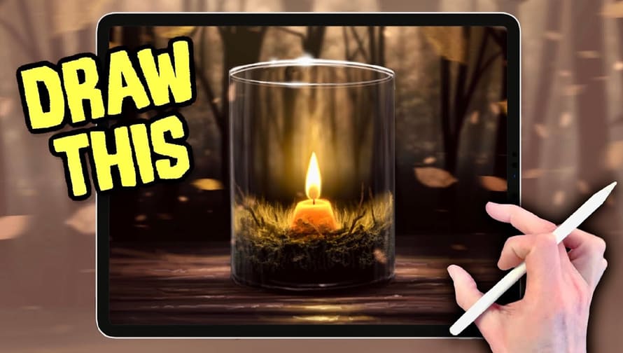 Draw a Fall Autumn Candle Flame Drawing Tutorial in Procreate
