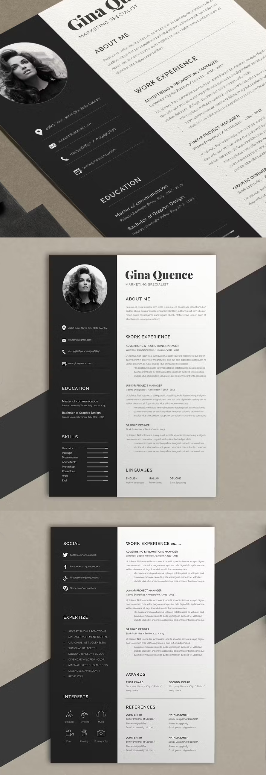 Resume And Cover Template (2 Pages)