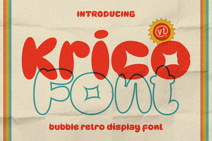 Retro Bubble Font