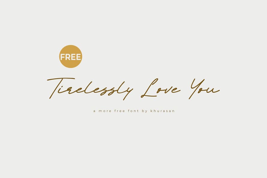 Tirelessly Love You Free Font