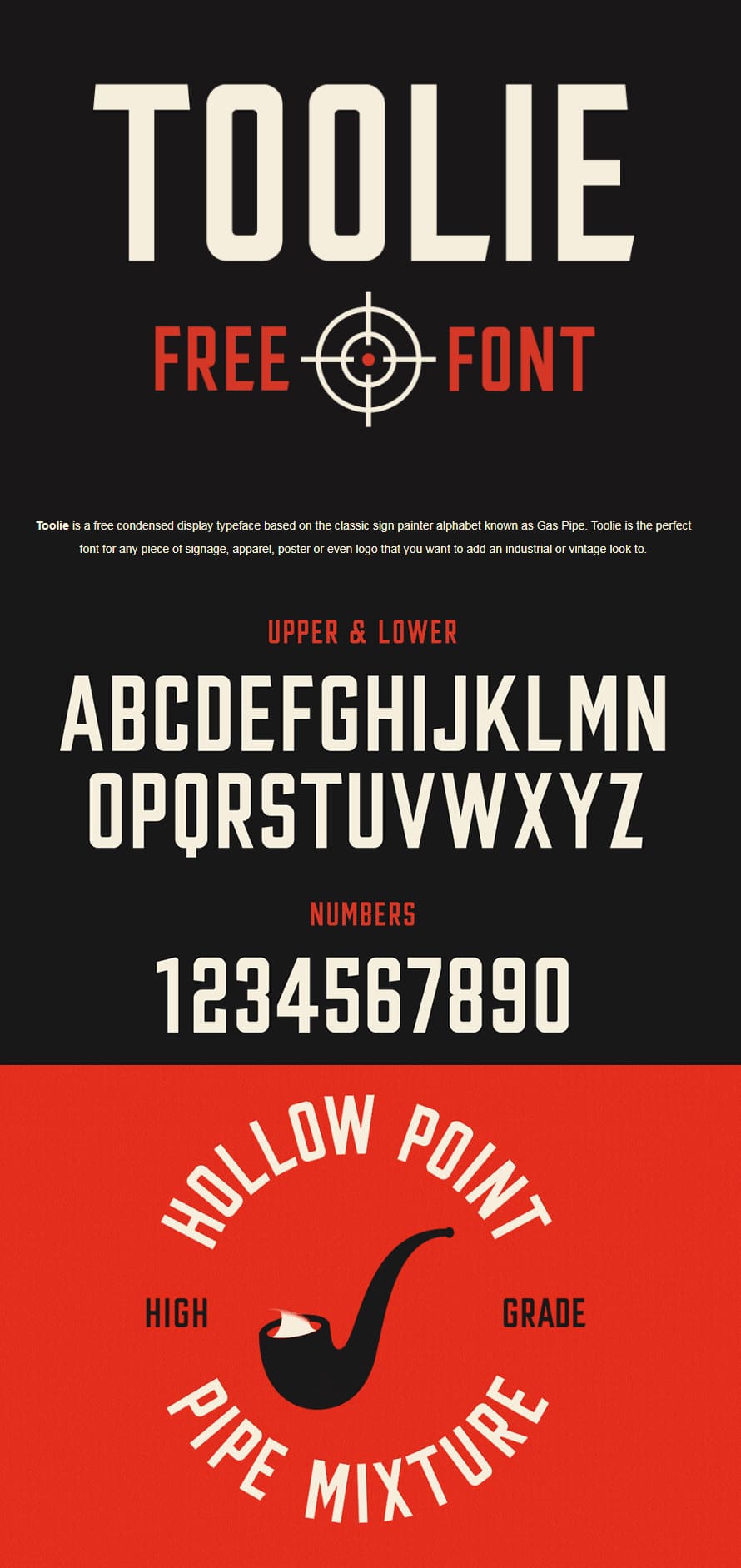 Toolie Condensed Font Free Font