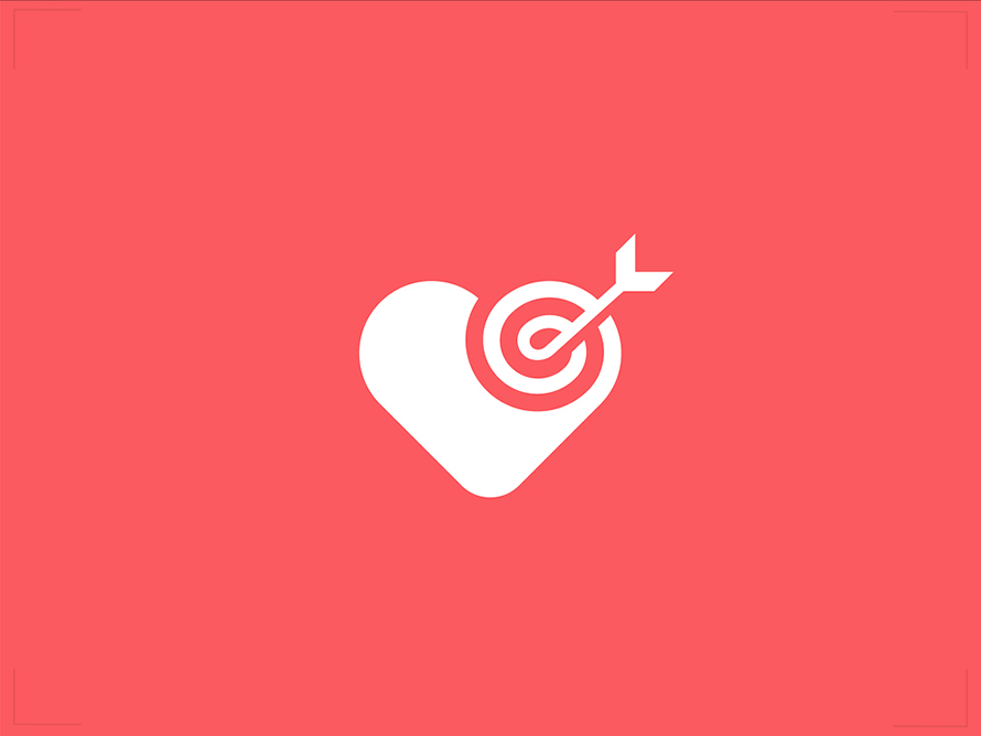 Heart + Target Logo Design By Roxana Niculescu