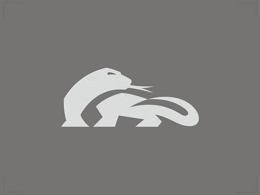 Komodo Dragon Negative Space Logo Design By Gert Van Duinen