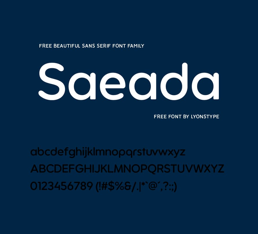 LT Saeada Free Font