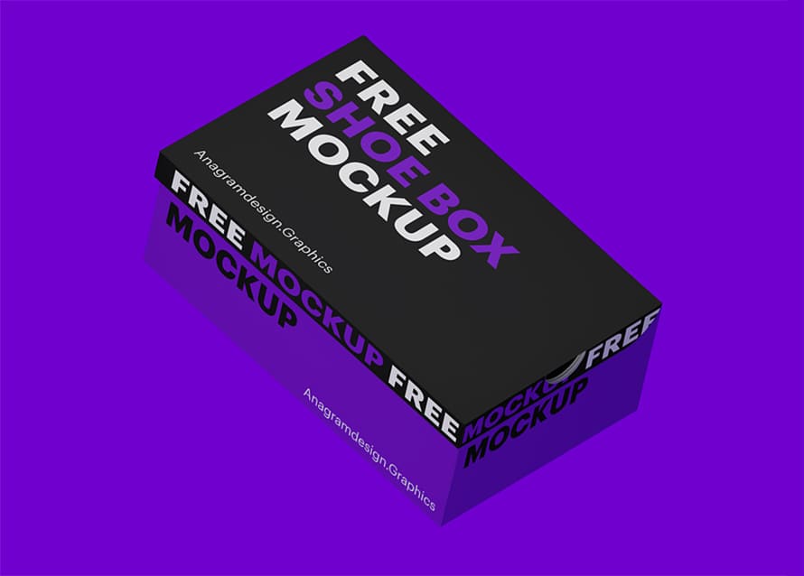 Free Shoe Box Mockup