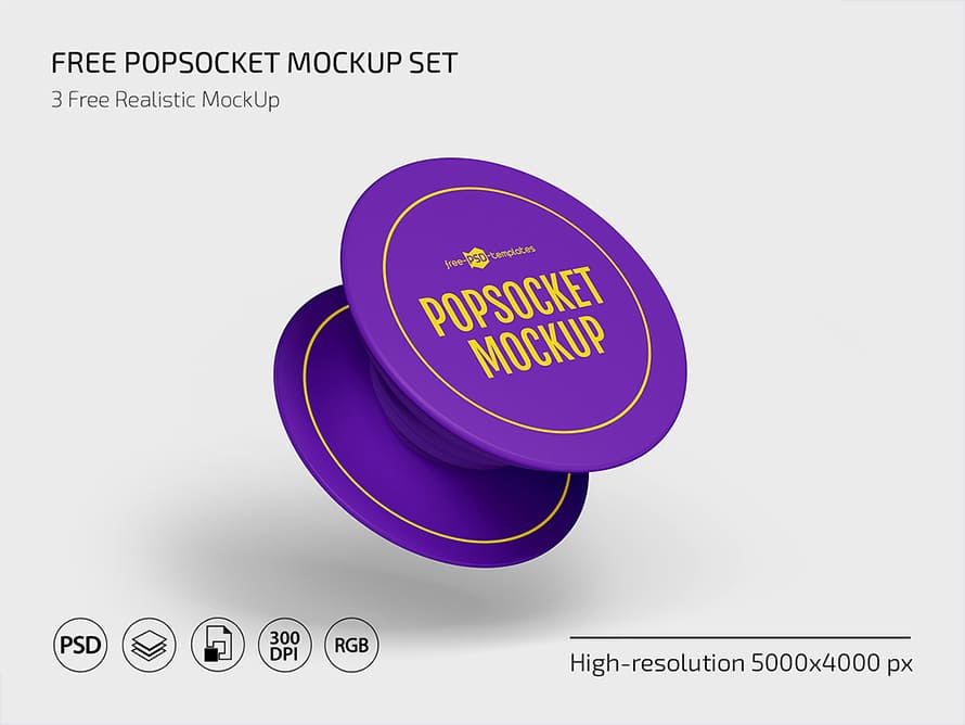 Free Popsocket Mockup Set