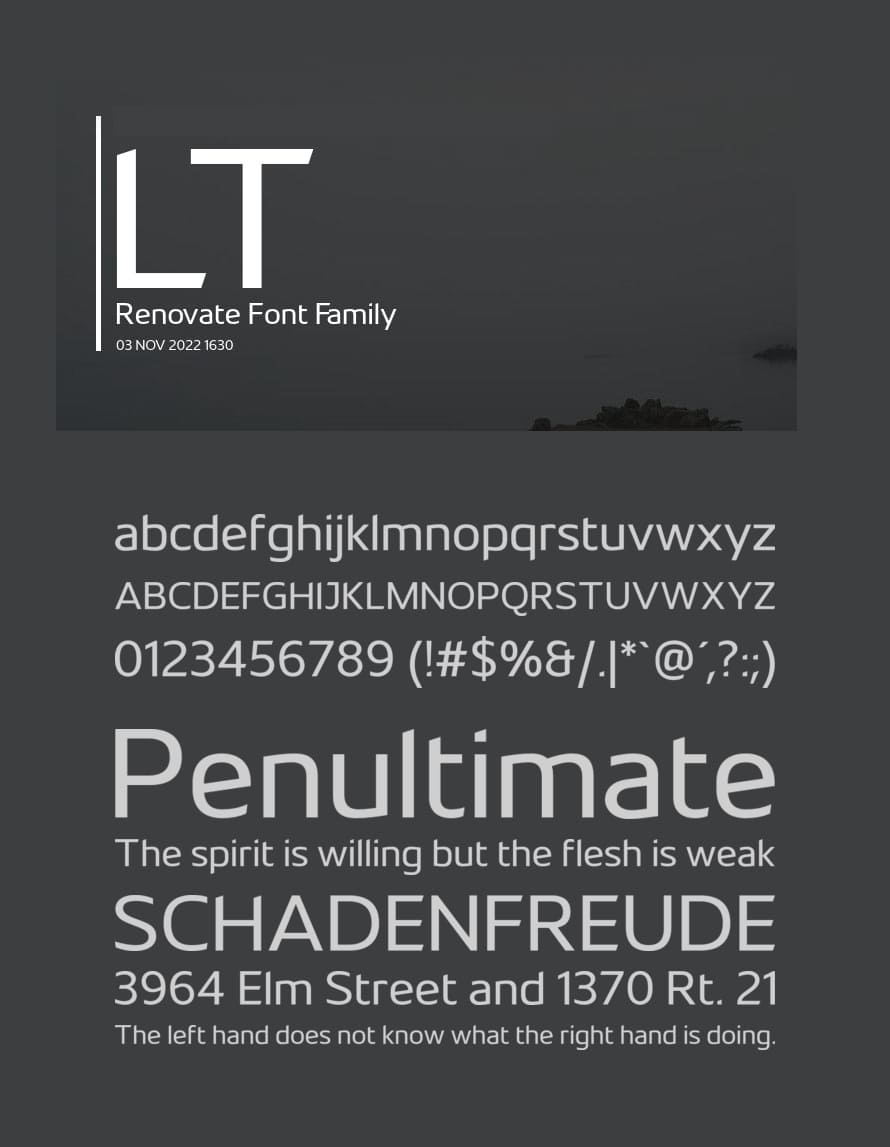 Renovate Free Font