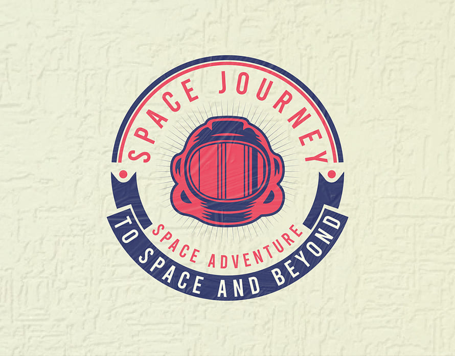 Space Journey Vintage Badge Logo by Mustain Billah