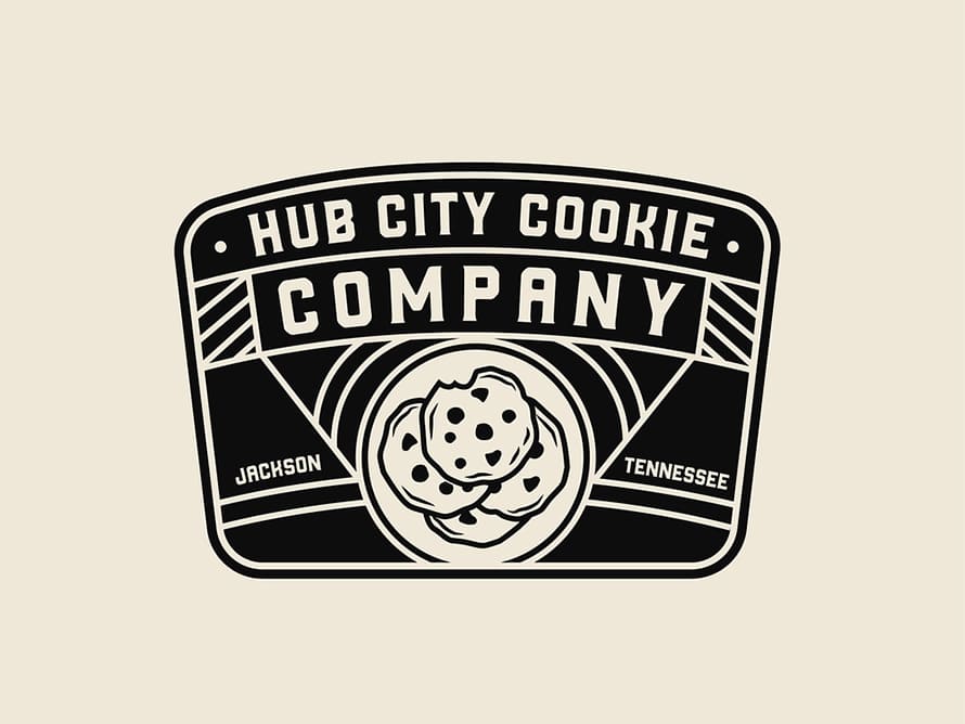 Hub City Cookie Company Vintage Badge by Maria K. Studios