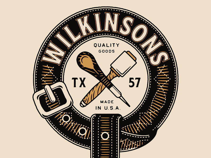 Wilkinsons Leather Goods Badge by Bret Hawkins