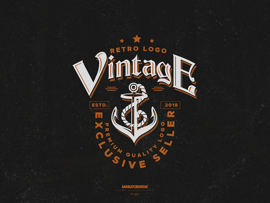 Retro Vintage Logo Design Practice by Maruf Sheikh