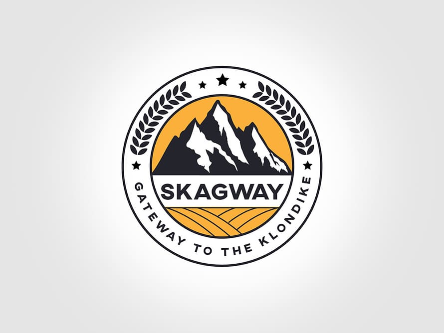 Skagway vintage badge logo by KIBREA GRAPHICS