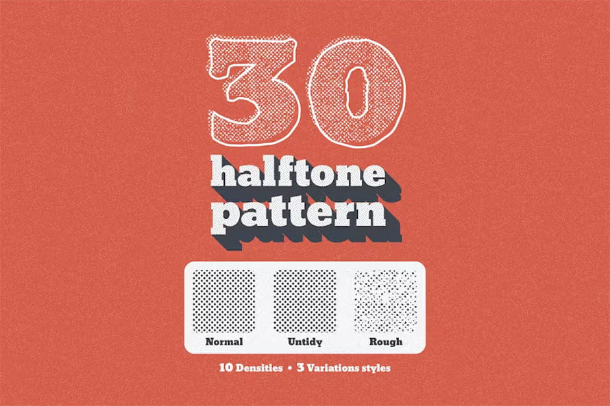 30 Seamless Tiled Halftone Pattern
