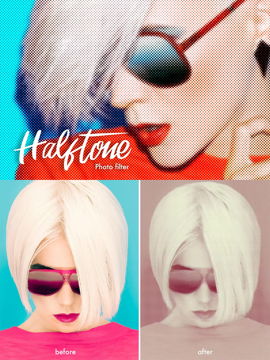 Awesome Halftone Photoshop Actions