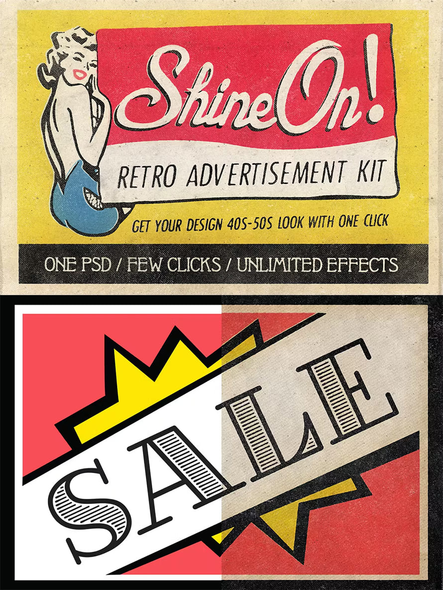 Shine On - Retro Advertisement Kit