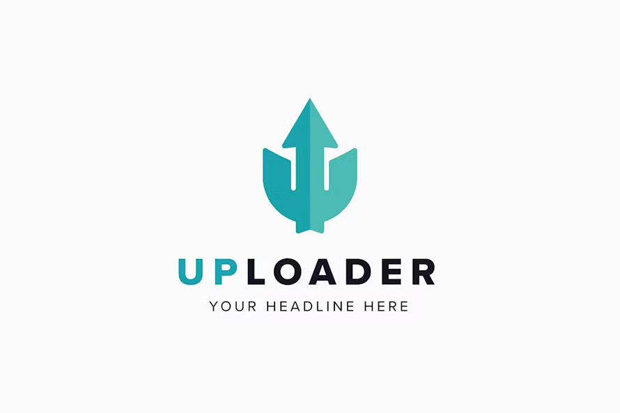 Uploader U Letter Logo Template