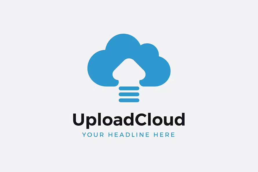 Cloud Upload Logo Template