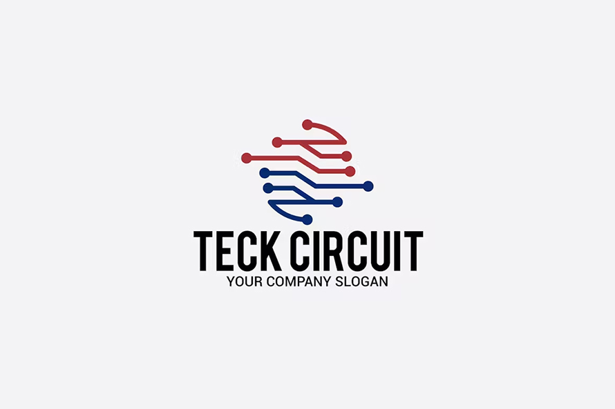Tech Circuit Logo Template