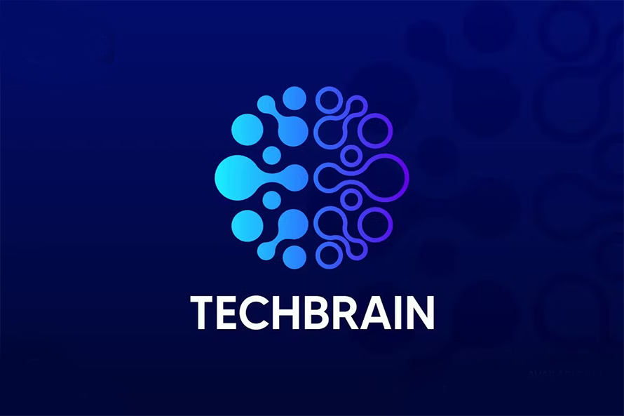 Tech Brain Logo Template