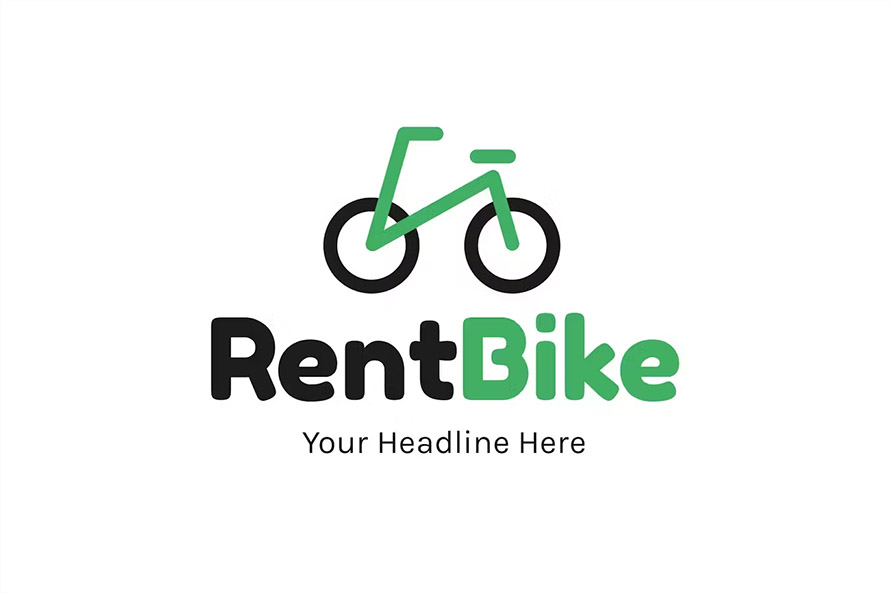Rent Bike Logo Template