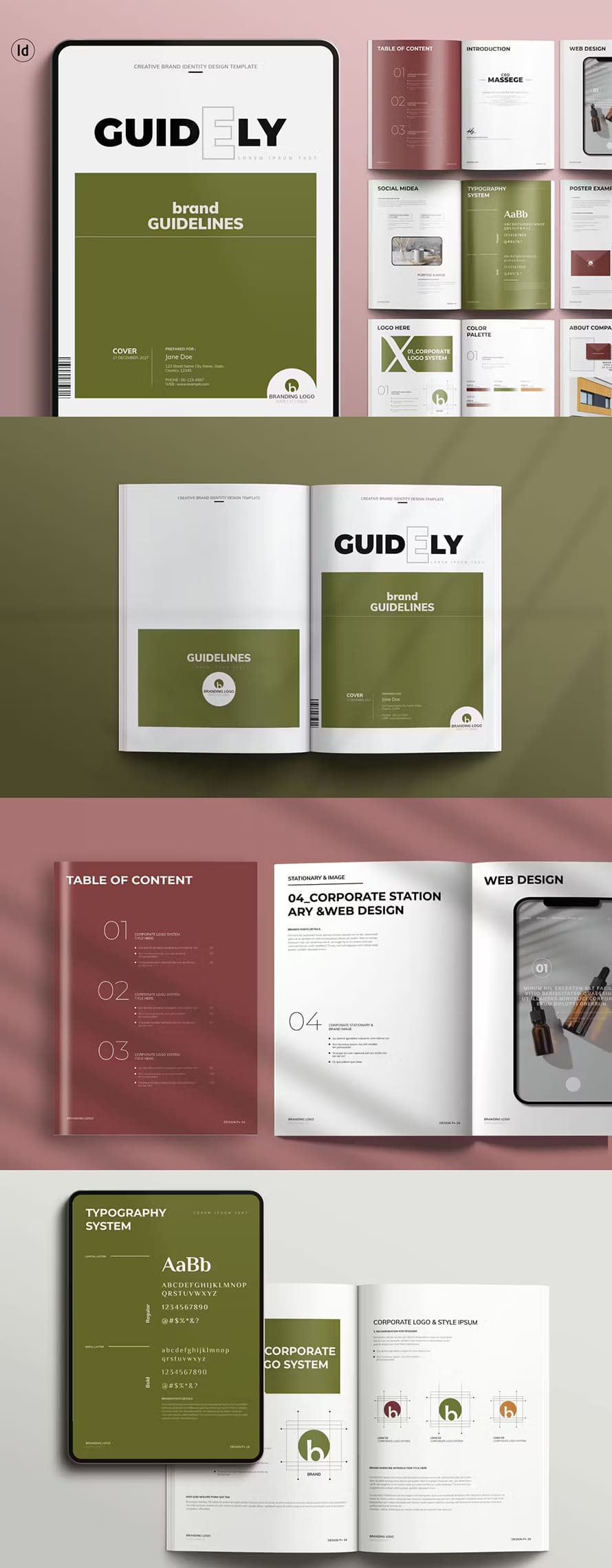 Notebook Style Brand Guideline Template