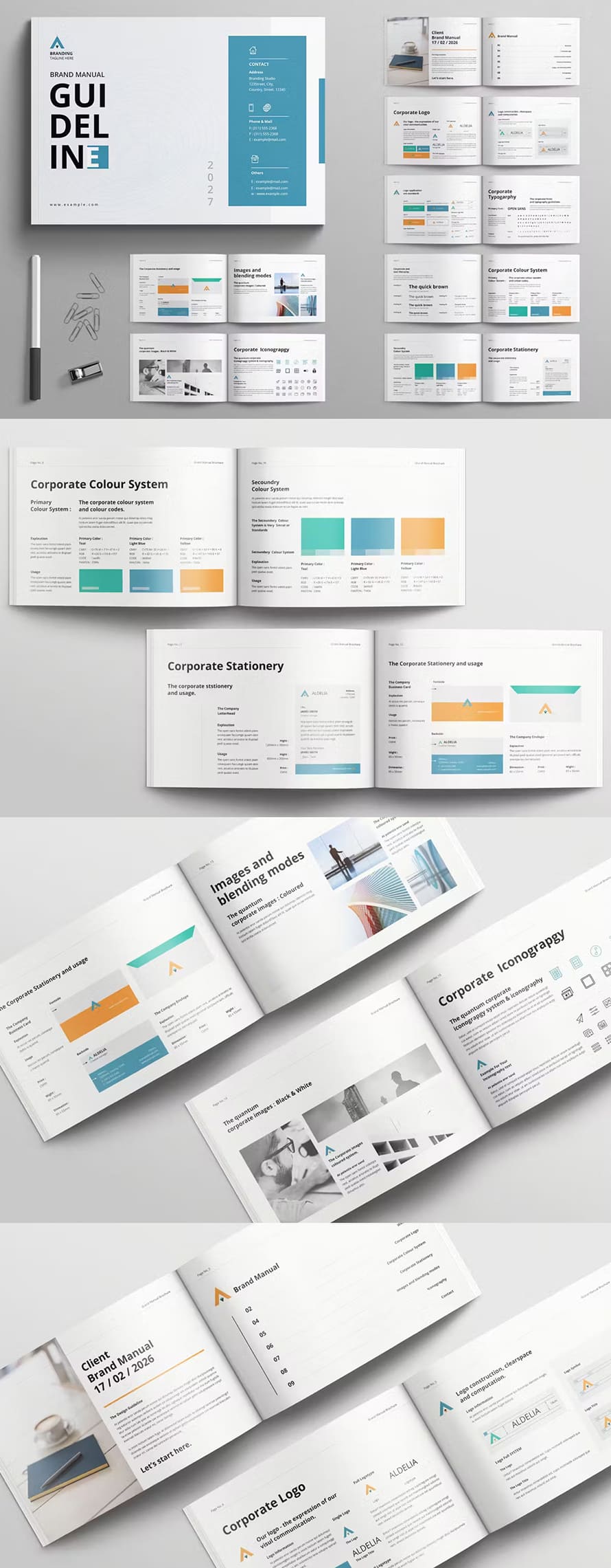 Brand Manual Guidelines Landscape Template