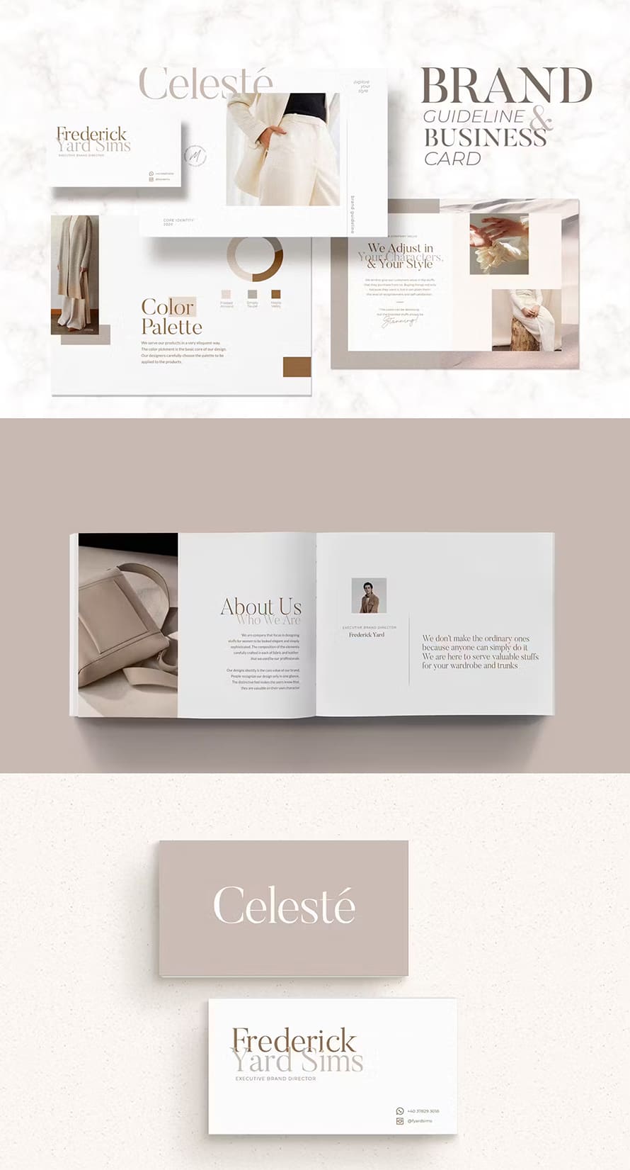 Brand Guideline And Business Card Celeste
